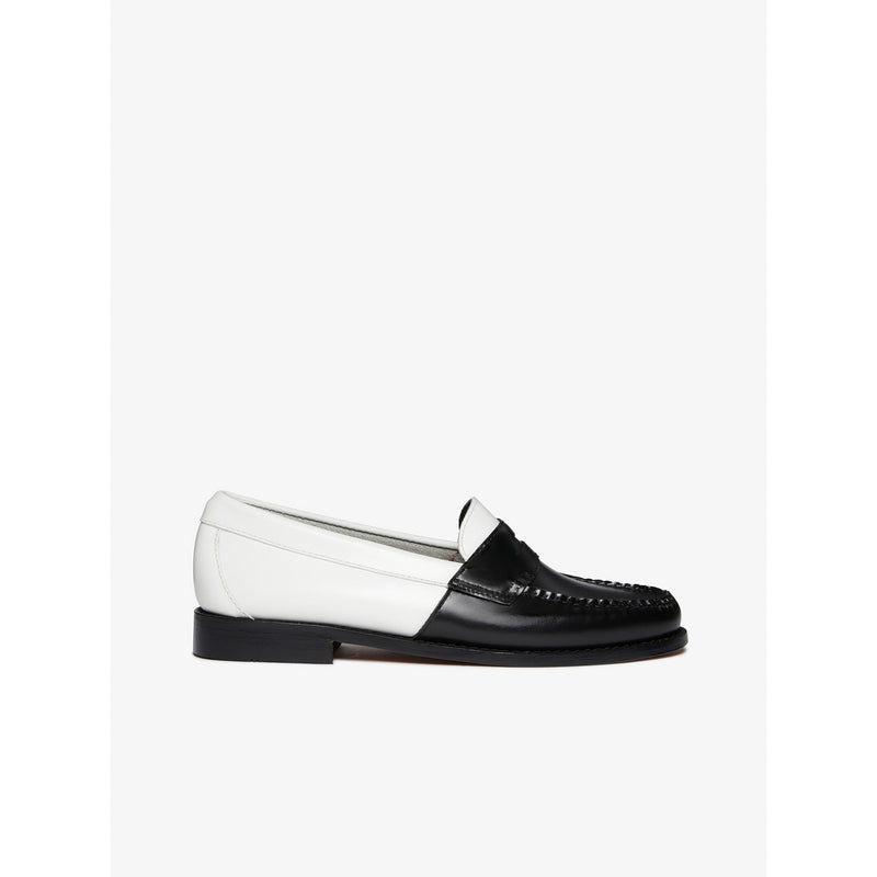 Weejun Wmn Penny Two Tone - 010 White Lthr W/Black