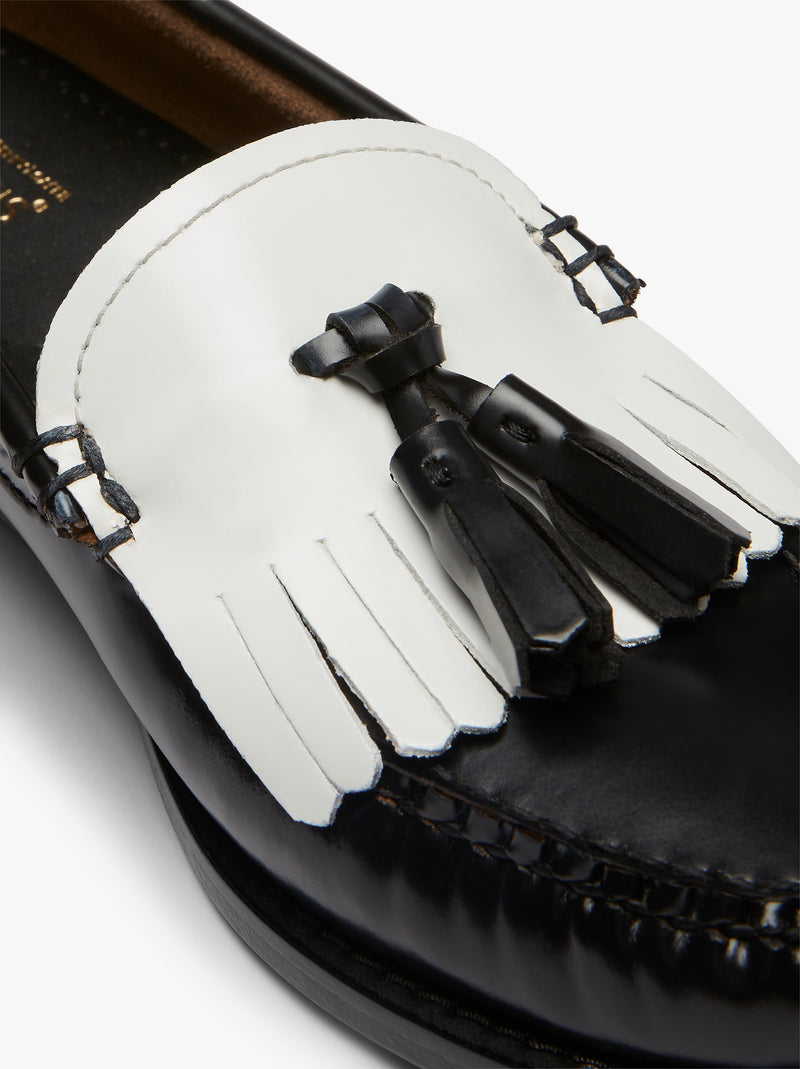 Weejun Wmn Esther Kiltie - Black & White Lthr