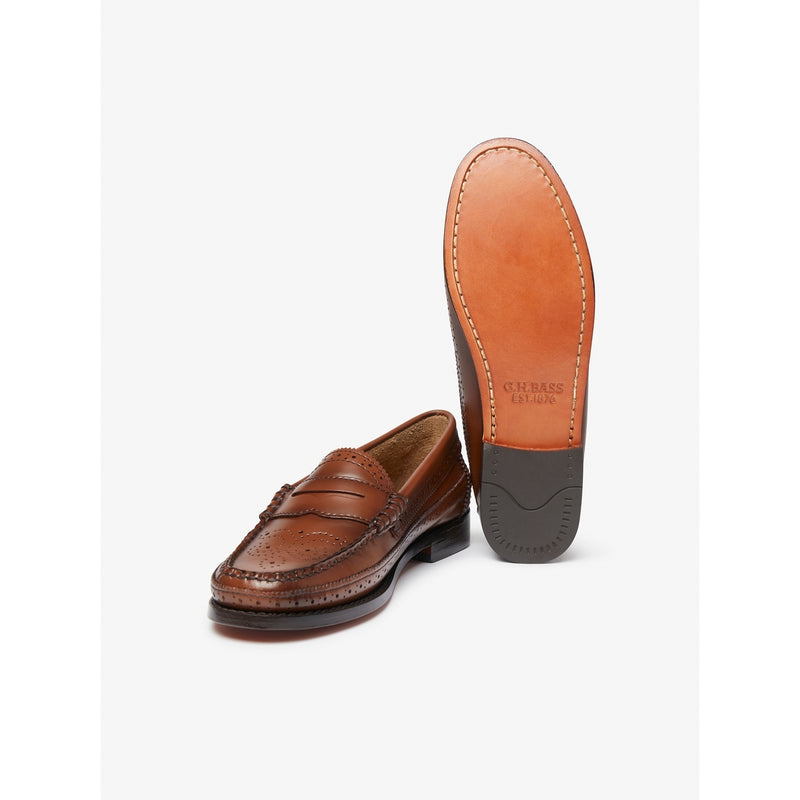 Weejun Wmn Penny Brogue - Cognac Lthr