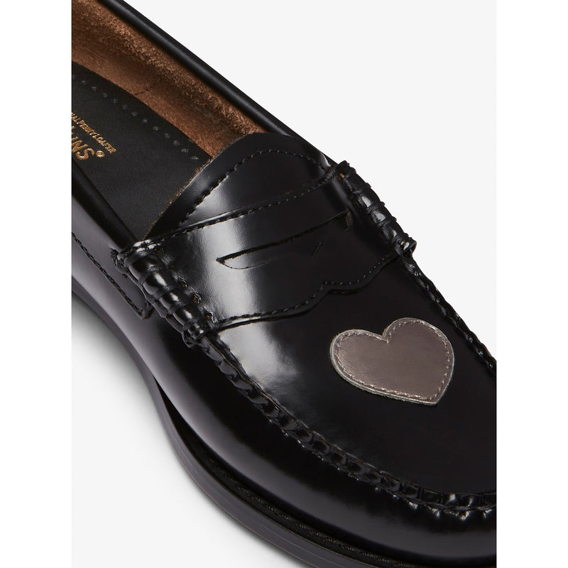 Weejun Wmn Penny Love - Black Lthr W/Silver