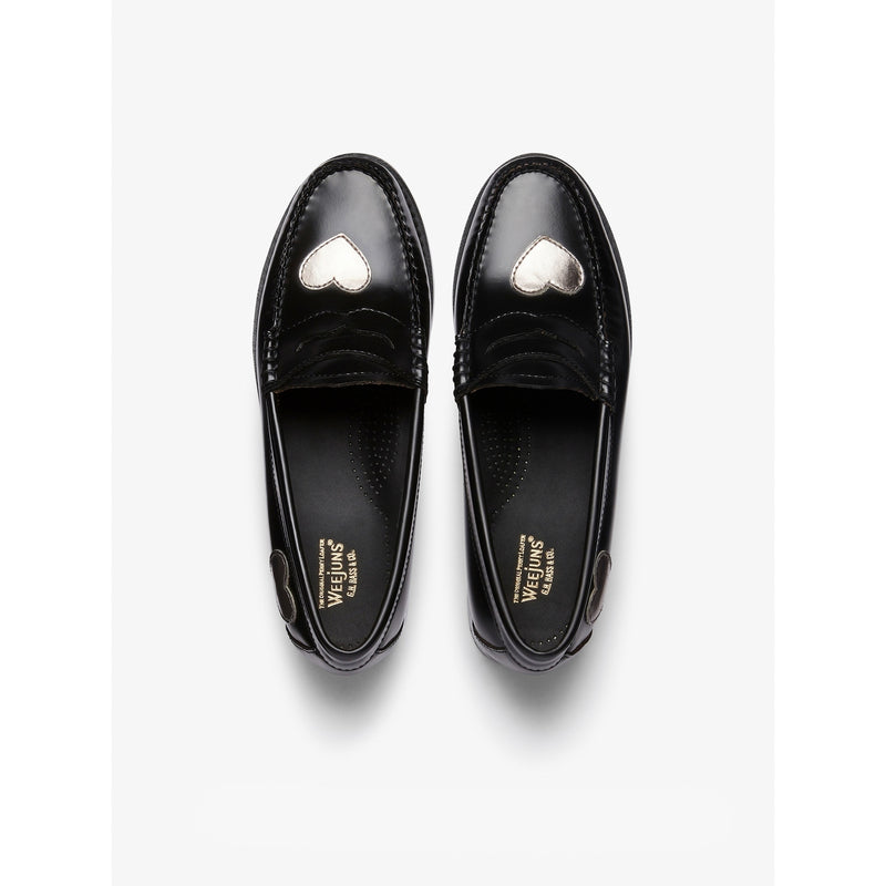 Weejun Wmn Penny Love - Black Lthr W/Silver
