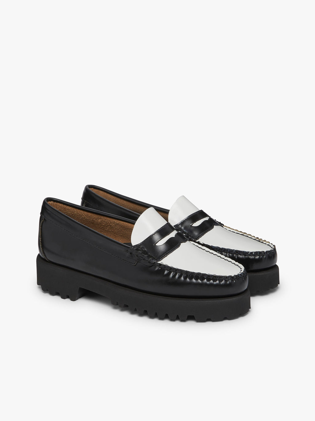 Weejun 90 Penny Lthr - Black & White Lthr