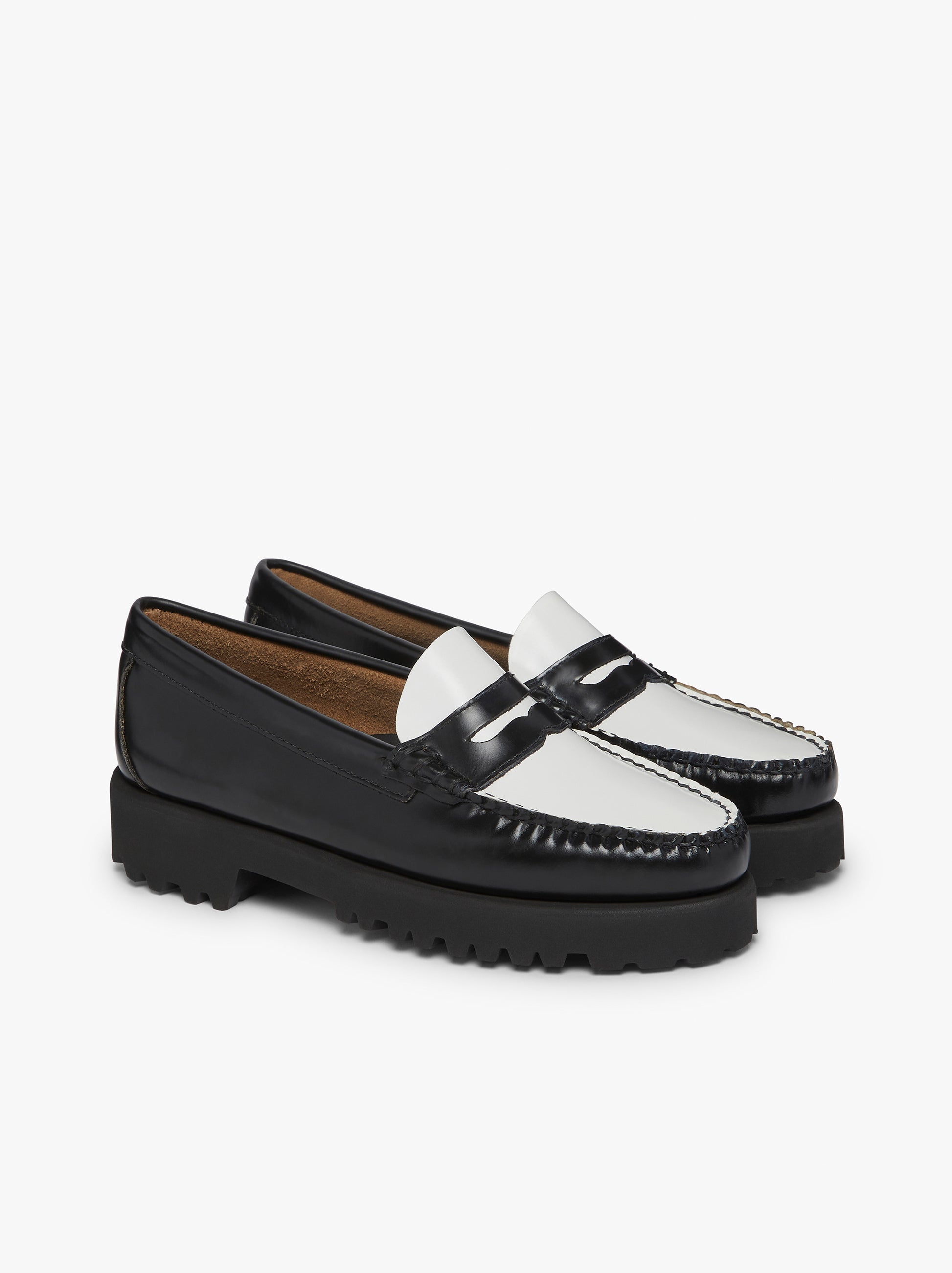 Weejun 90 Penny Lthr - Black & White Lthr