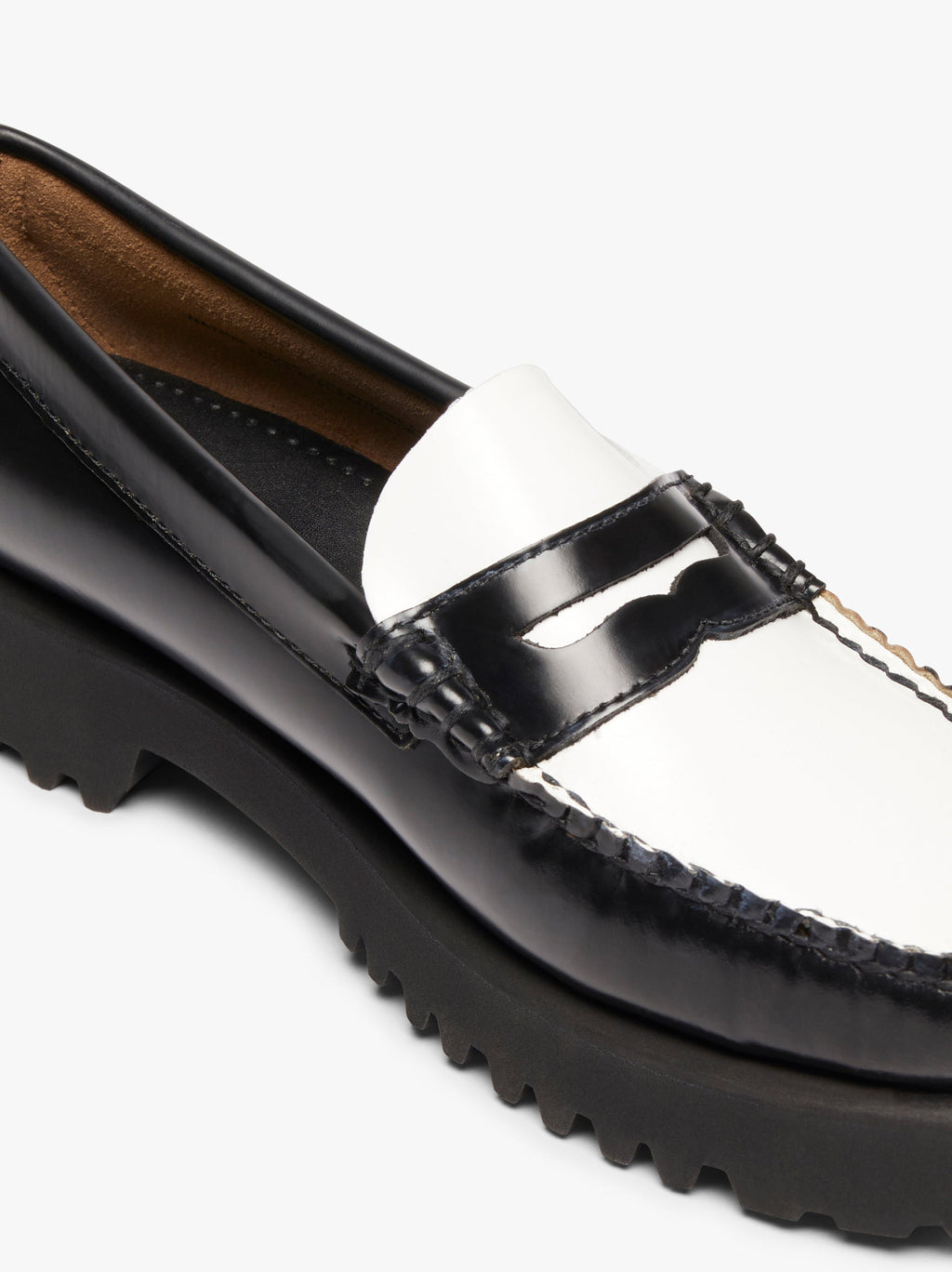 Weejun 90 Penny Lthr - Black & White Lthr