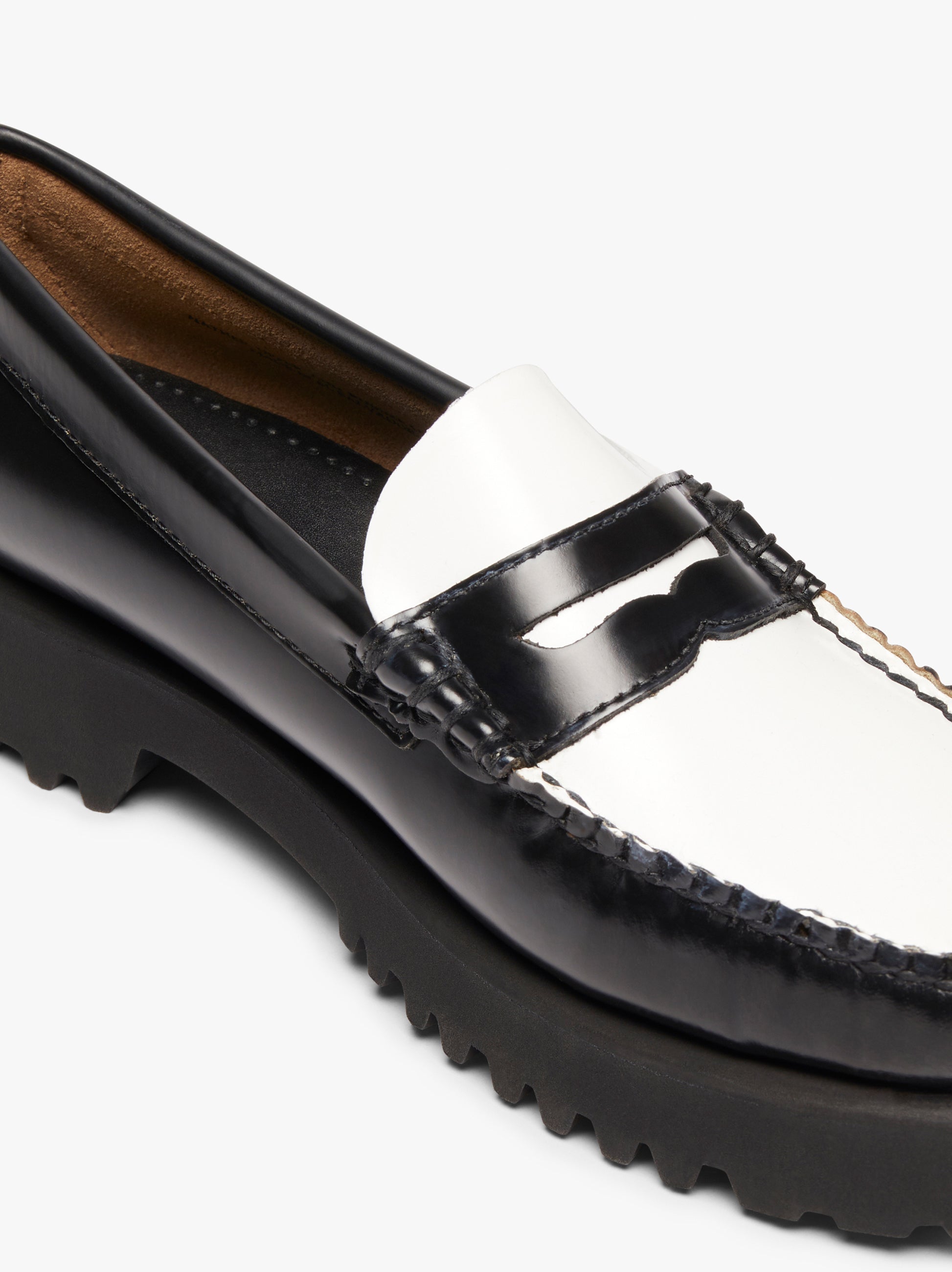 Weejun 90 Penny Lthr - Black & White Lthr