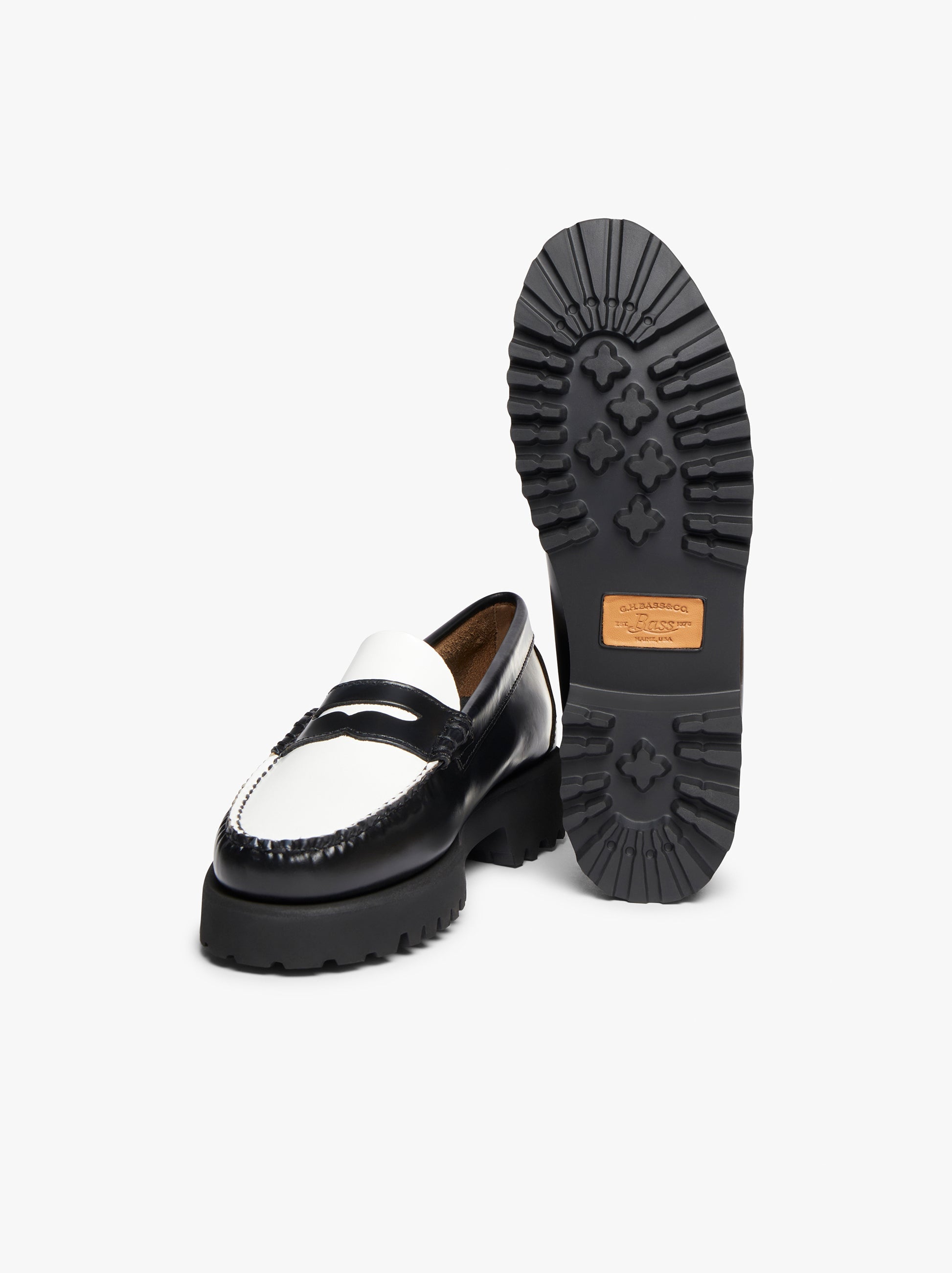 Weejun 90 Penny Lthr - Black & White Lthr