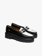 Weejun Superlug Penny - Negro y blanco
