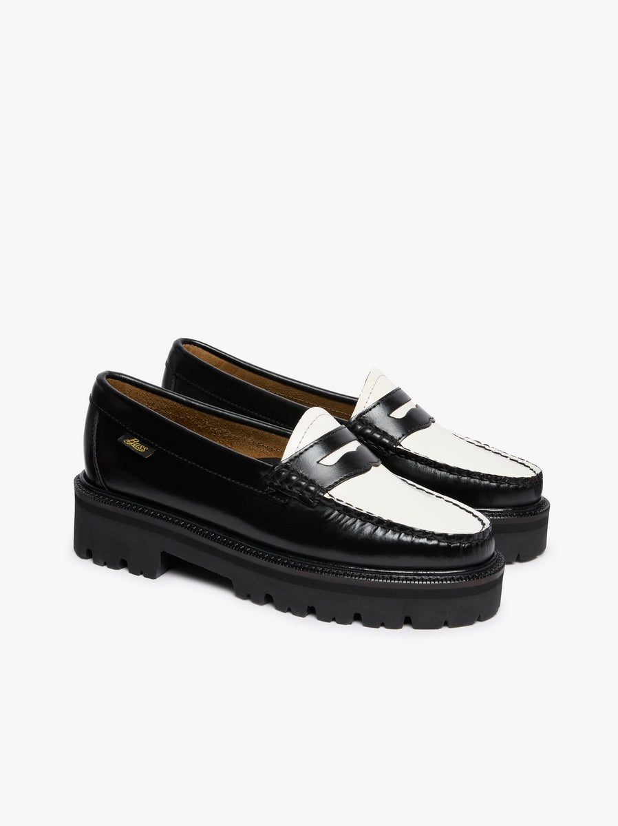 Weejun Superlug Penny - Negro y blanco