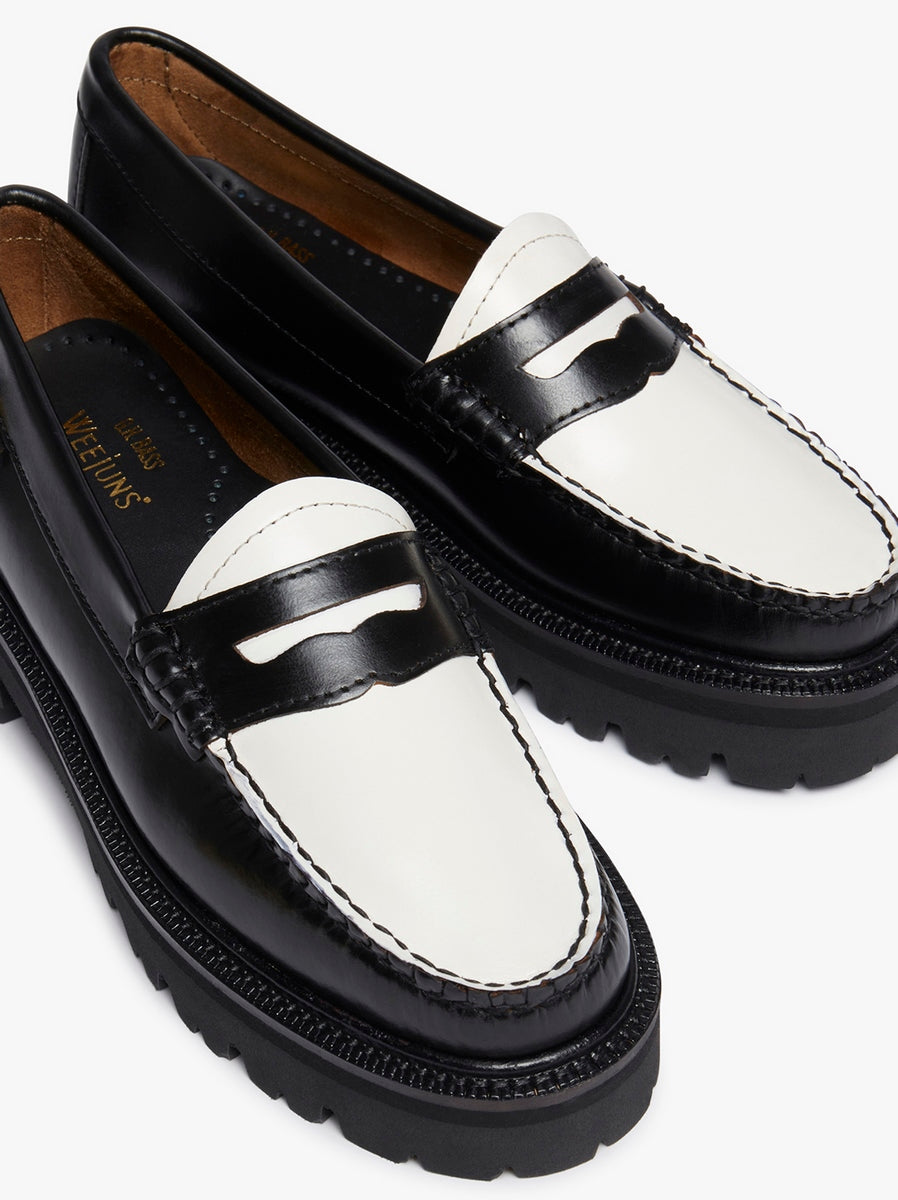 Weejun Superlug Penny - Negro y blanco