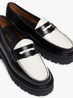 Weejun Superlug Penny - Negro y blanco