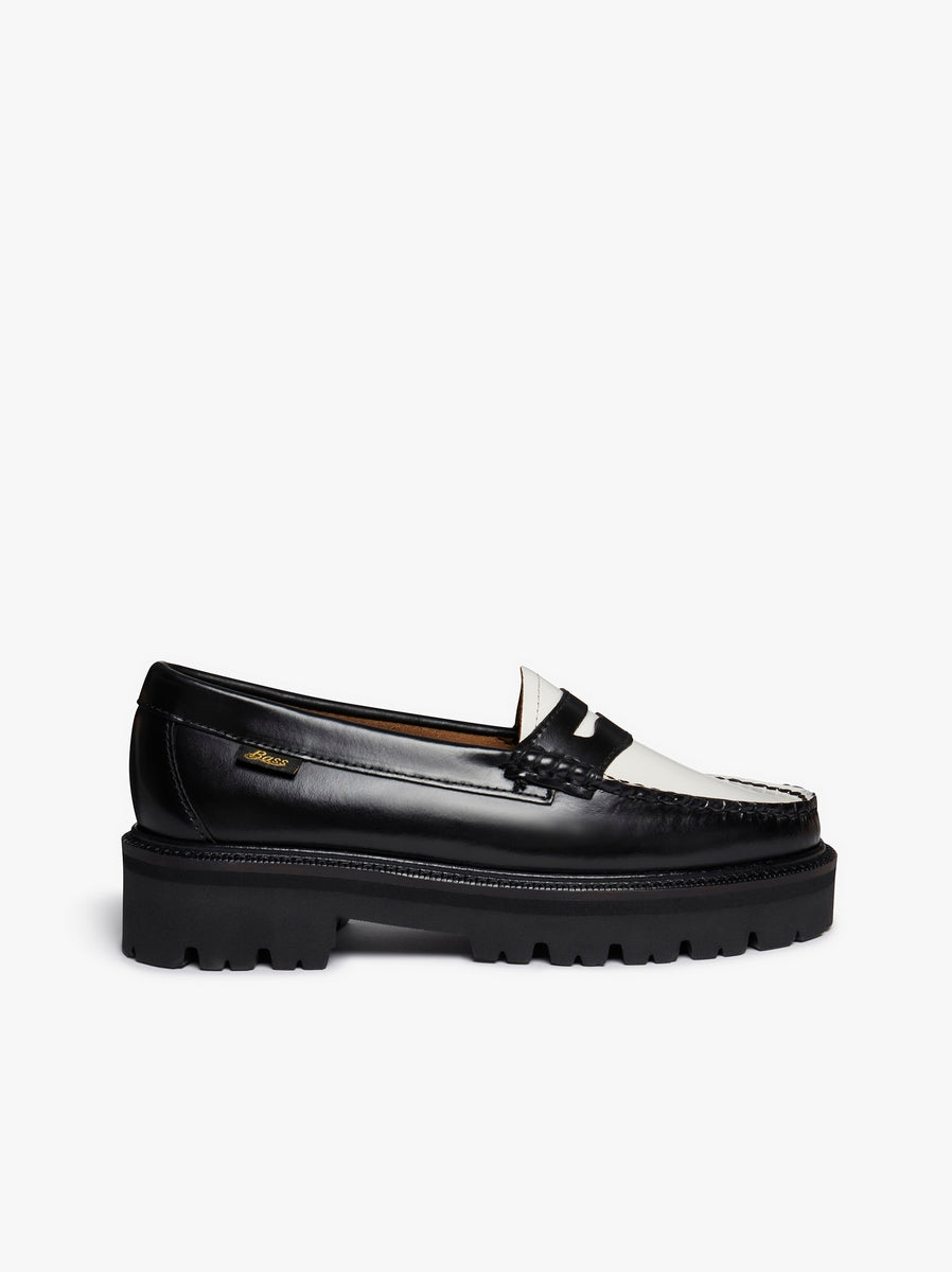 Weejun Superlug Penny - Negro y blanco