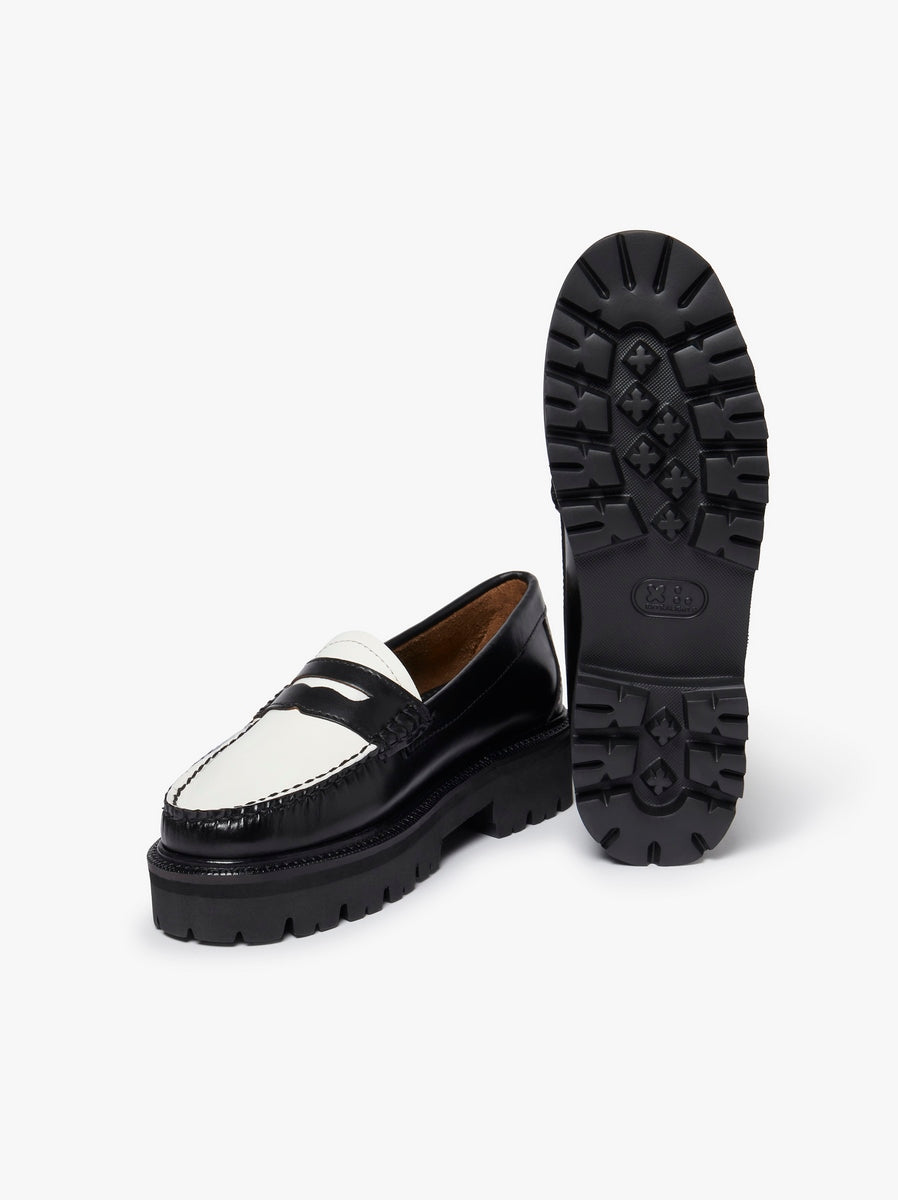 Weejun Superlug Penny - Negro y blanco
