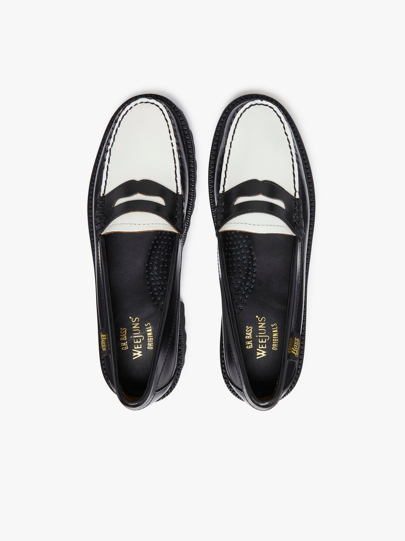 Weejun Superlug Penny - Black & White