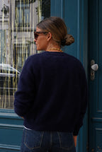 Ernest Angora Navy Vest