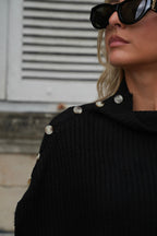 Maglione a cappa Linne - Nero
