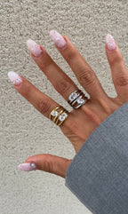 Static Laced Gemstone Ring