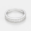 Marabella" ring Diamonds 0.63/81 - Gold Blanc 375/1000