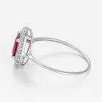 Anillo "Aqaba" D0.27/36 R1.06/1 - Oro blanco 375/1000