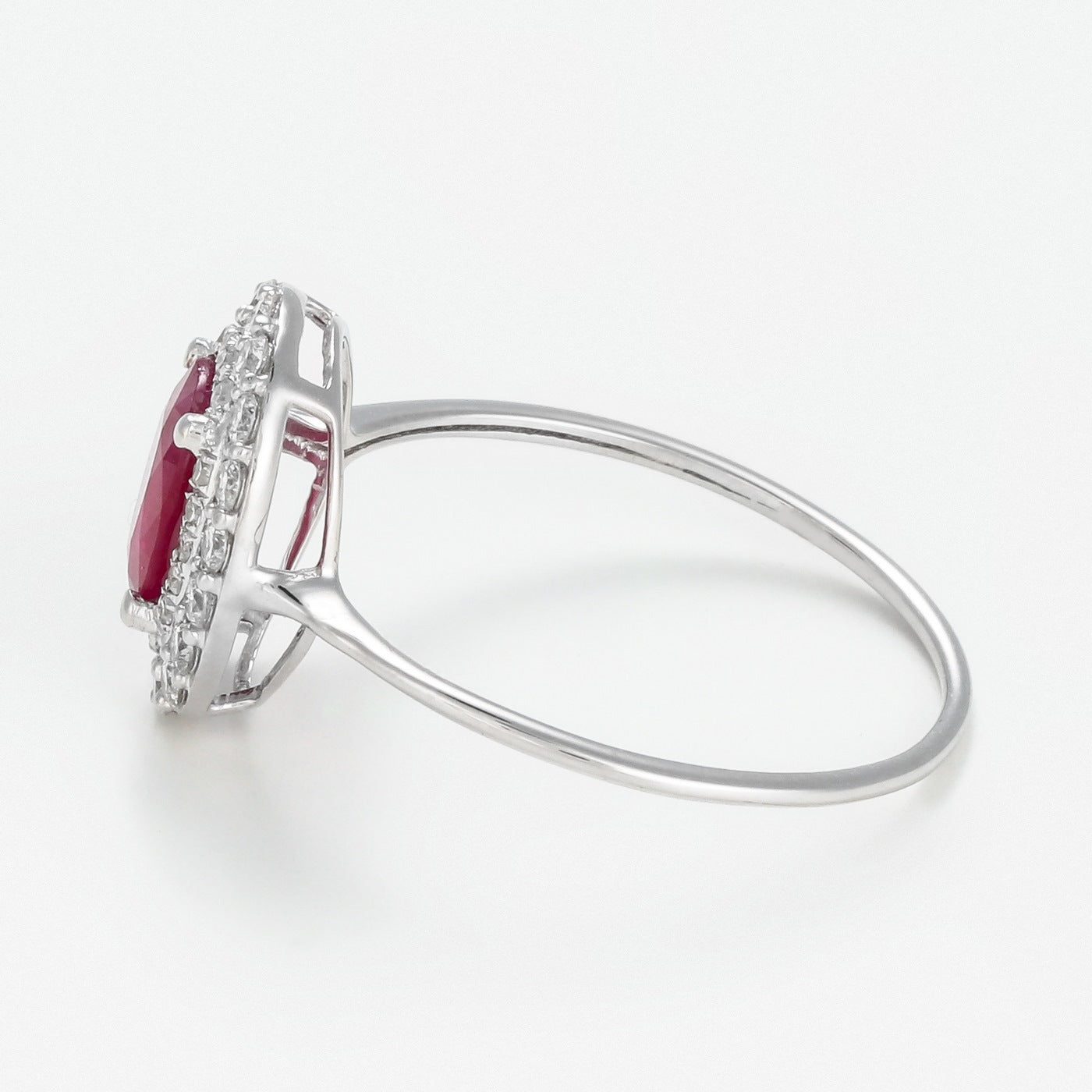 Anillo "Aqaba" D0.27/36 R1.06/1 - Oro blanco 375/1000