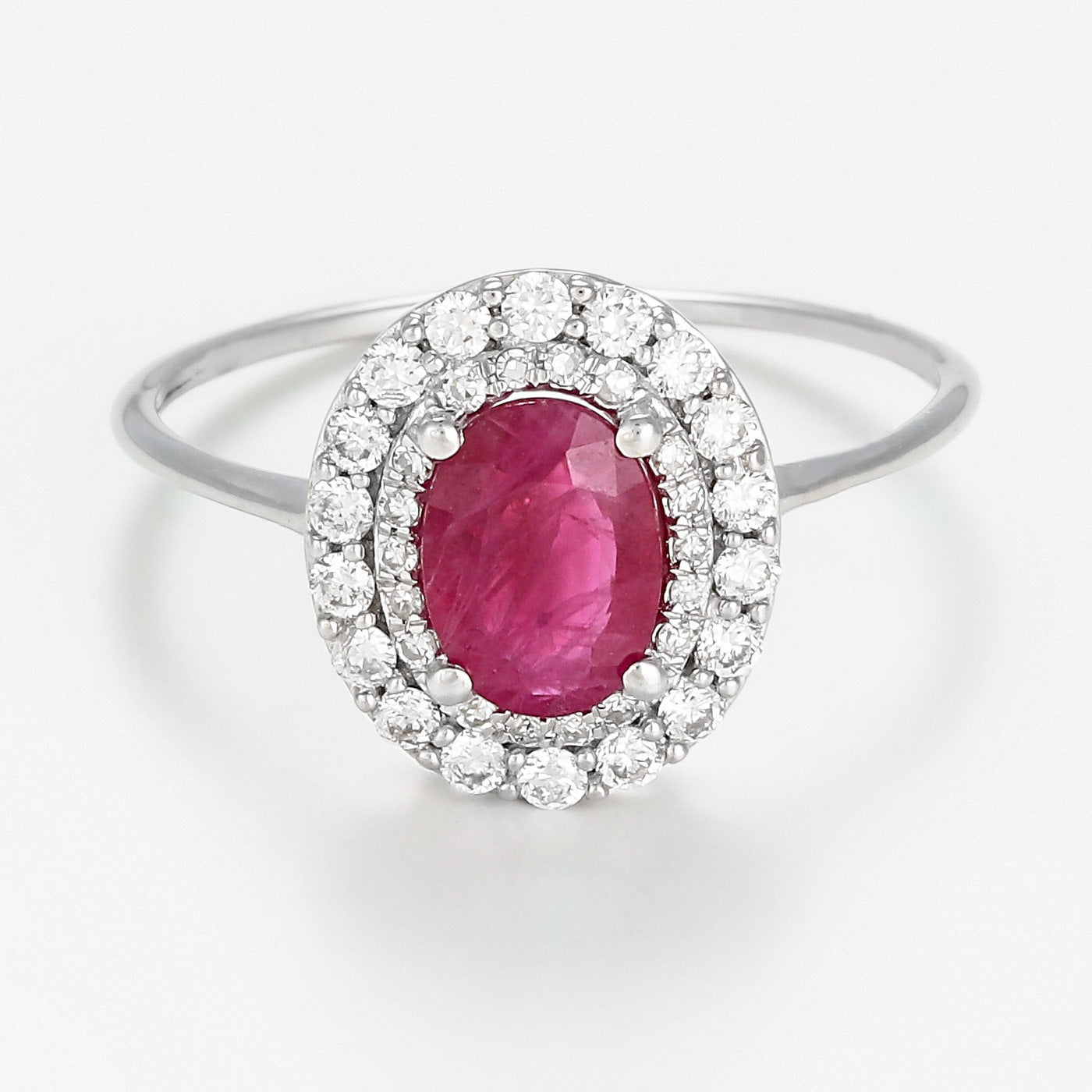 Anillo "Aqaba" D0.27/36 R1.06/1 - Oro blanco 375/1000