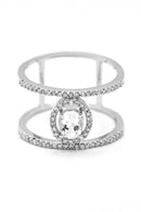 Bague "Royaume" Diamants : 0,23Ct/68 Topaze Blche 0,3/1