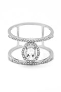 “Kingdom” Ring Diamonds: 0.23Ct/68 White Topaz 0.3/1