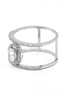 Bague "Royaume" Diamants : 0,23Ct/68 Topaze Blche 0,3/1