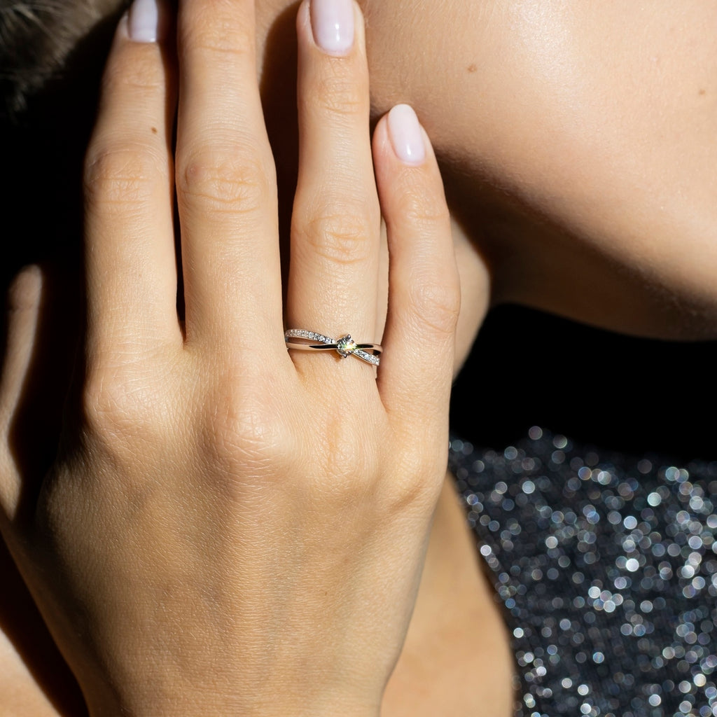 Bague "Joli Solitaire" Diamants 0,07/18 & 0,20/1