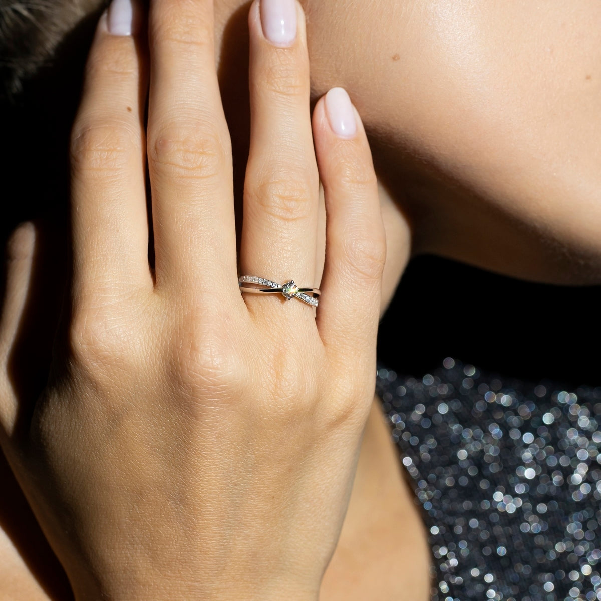 Bague "Joli Solitaire" Diamants 0,07/18 & 0,20/1