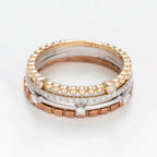 Set De 4 Bagues "Harmonie" Diamants 0,16Ct/27