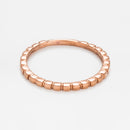 Set of 4 "Harmony" Rings with 0.16Ct/27 Diamonds - 375/1000 Tricolor Gold