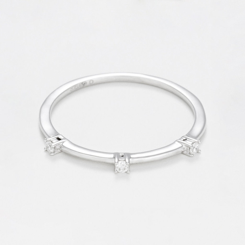 Set De 4 Bagues "Harmonie" Diamants 0,16Ct/27