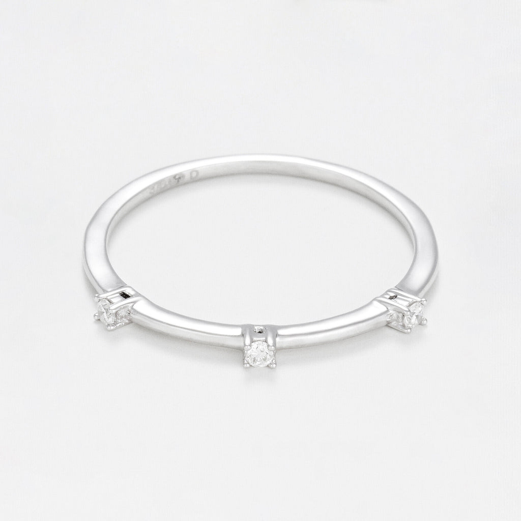 Set De 4 Bagues "Harmonie" Diamants 0,16Ct/27