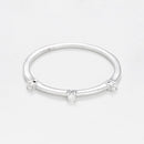 Set of 4 "Harmony" Rings with 0.16Ct/27 Diamonds - 375/1000 Tricolor Gold