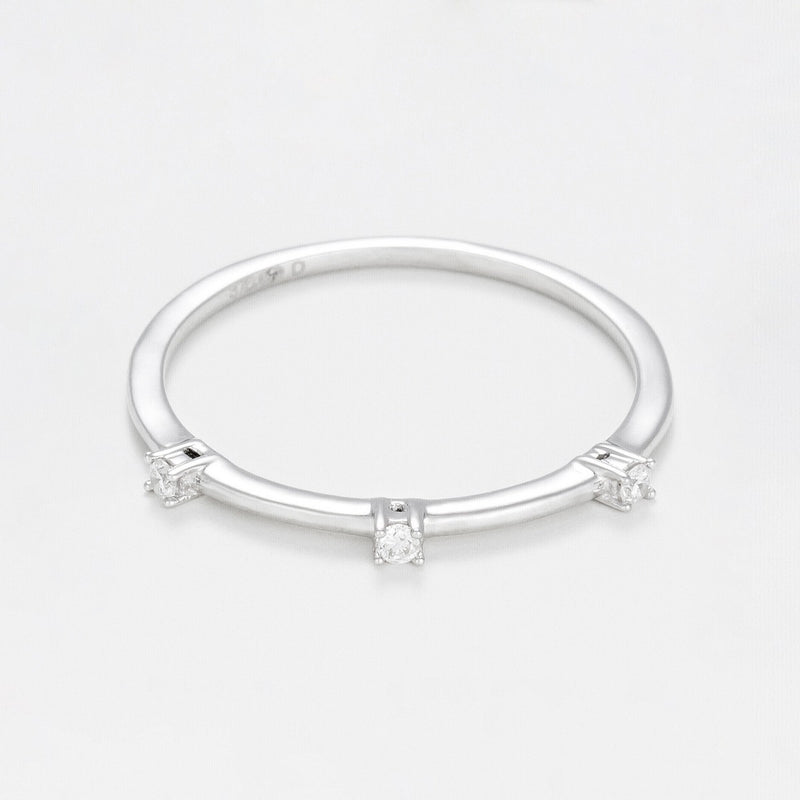 Set De 4 Bagues "Harmonie" Diamants 0,16Ct/27 - Or Tricolore