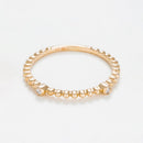 Set of 4 "Harmony" Rings with 0.16Ct/27 Diamonds - 375/1000 Tricolor Gold