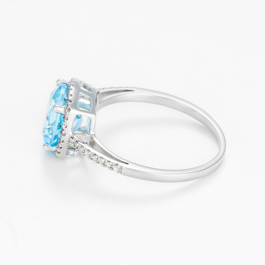 Anillo "Rio Grande" D0.22Ct/42 Gam 2Ct - Oro blanco 375/1000