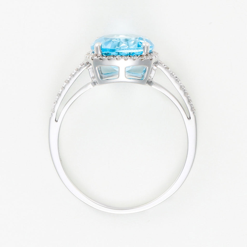 Anillo "Rio Grande" D0.22Ct/42 Gam 2Ct - Oro blanco 375/1000