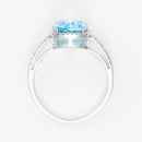 Blanc Anillo "Rio Grande" Diamantes 0,22Ct/42 Gam 2Ct - Oro 375/1000