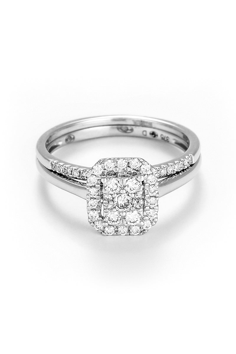 Bague "Duo Carré" D0,43/45