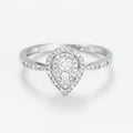 Bague Diamants "Assa" D 0,30/58 - Or Blanc 375/1000