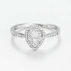 Bague Diamants "Assa" D 0,30/58 - Or Blanc 375/1000