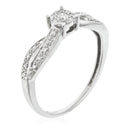 Bague "Eclat Joli" Diamant 0,12/18 - Or Blanc 375/1000