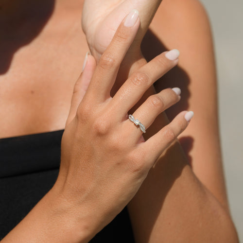 Bague "Eclat Joli" Diamant 0,12/18 - Or Blanc 375/1000