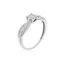 Bague "Eclat Joli" Diamant 0,12/18 - Or Blanc 375/1000