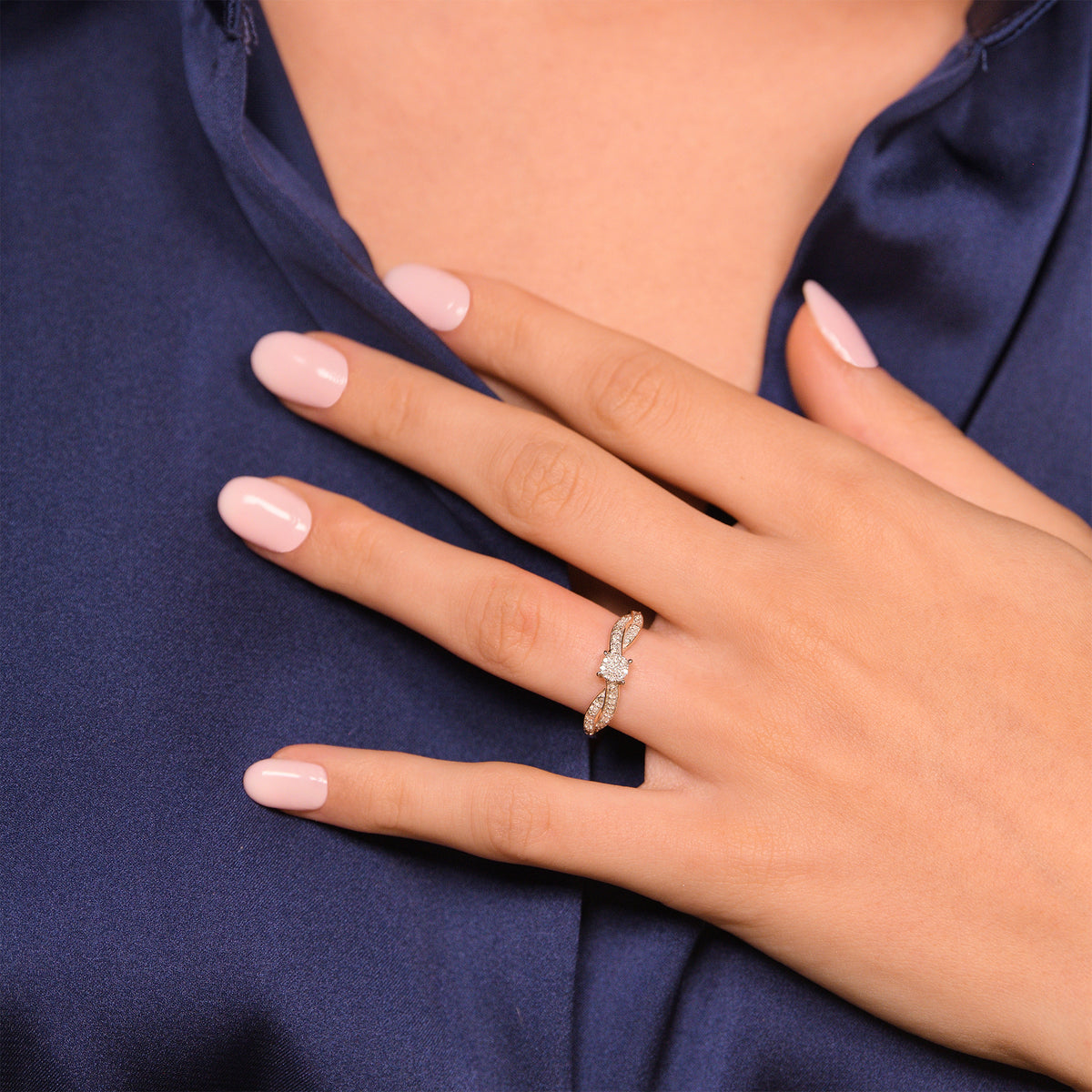 Bague "Eclat Joli" Diamant 0,12/18