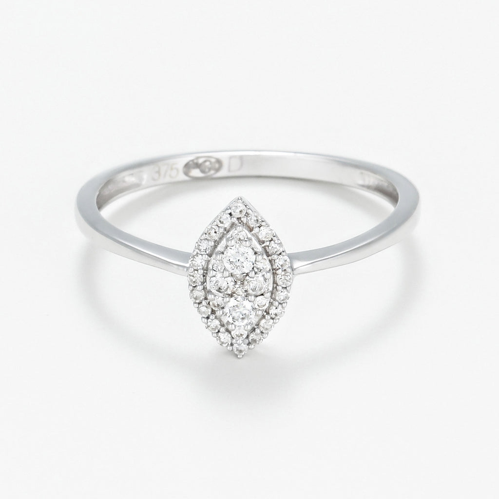 Bague Diamants "Itzer" D 0,15/32 - Or Blanc 375/1000