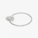 Ring Chain "Invisible Tear" Topaz 0,25Ct/1 Diamond 0,05/15 - Gold Blanc 375/1000