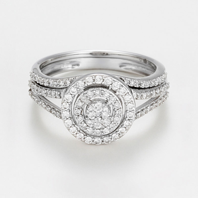 Bague Duo D0,5/106 - Or Blanc 375/1000