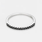 Bague "Alliance Sobriété" Diamants Noirs 0,14Ct/15